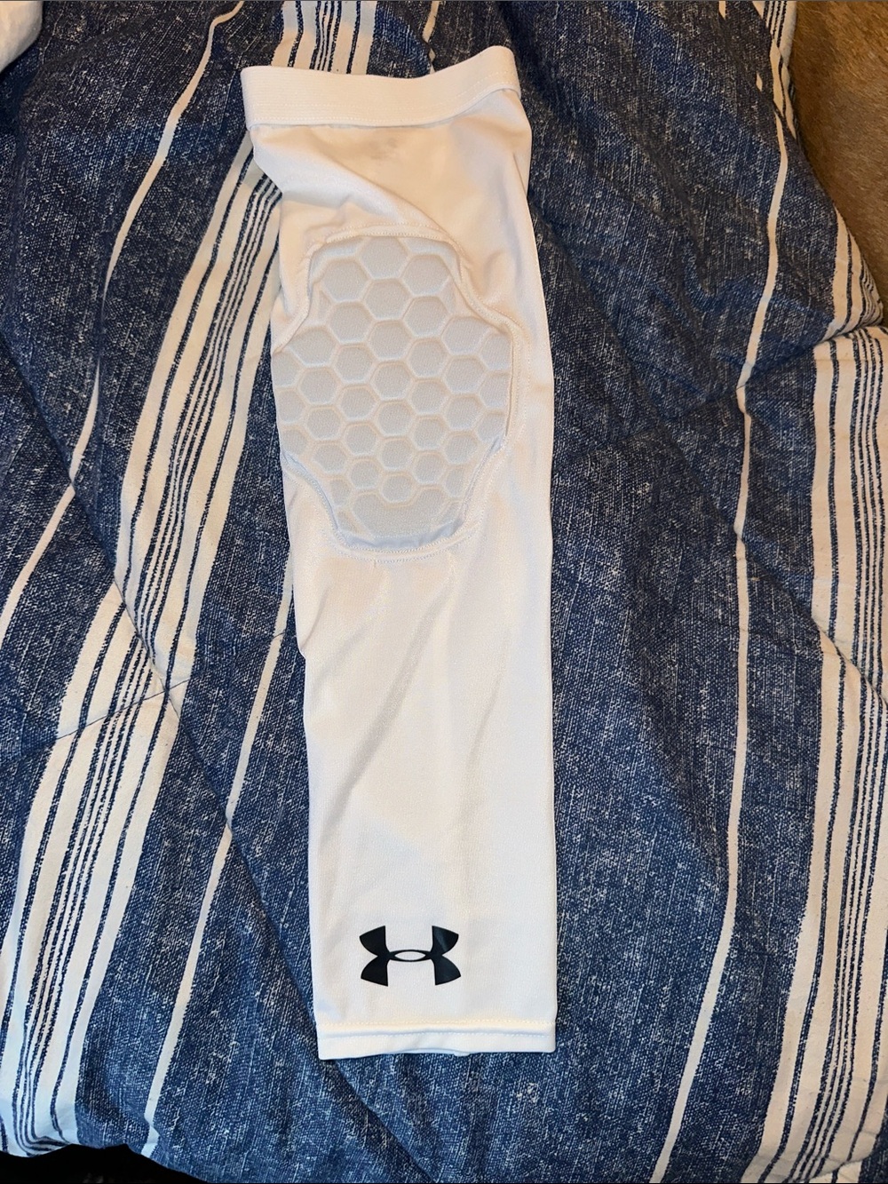 Under Armour White Padded Compression Arm Sleeve